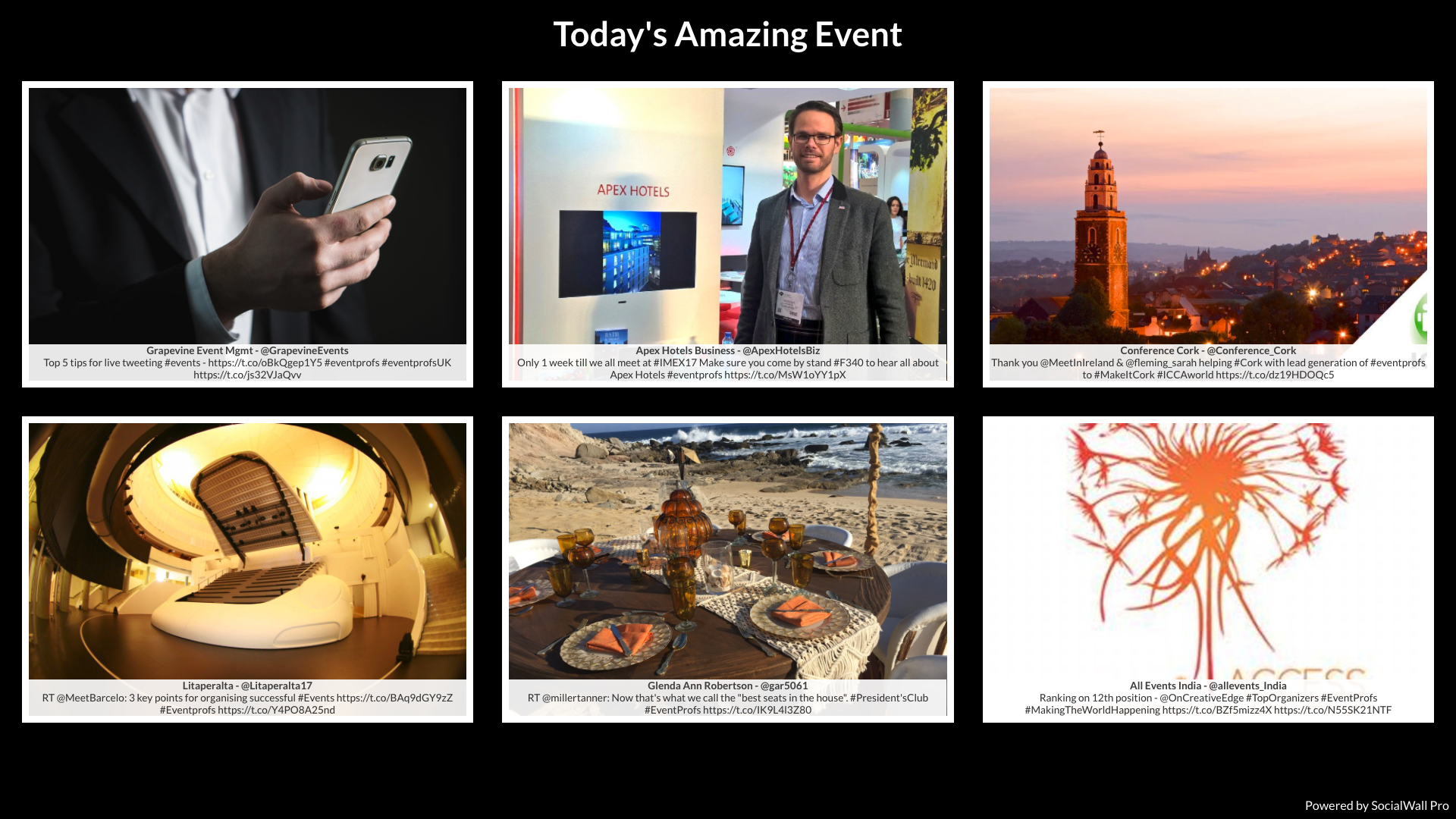 Photo Grid on Social Wall for Events