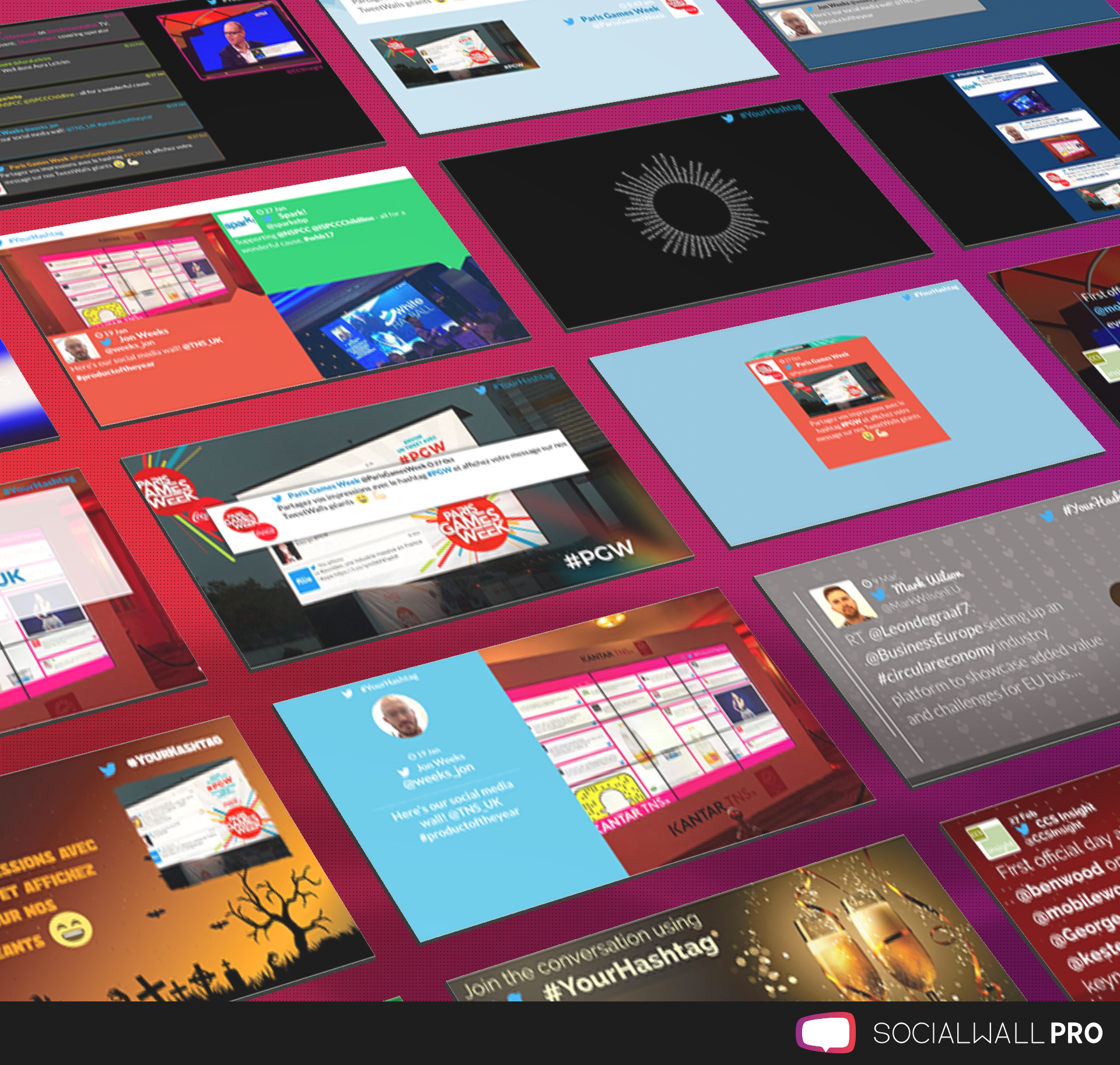 social wall template designs