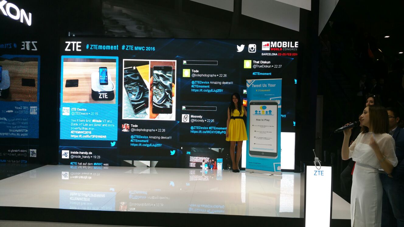 Live Social Wall ZTE Mobile World Congress