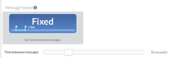 Message Speed settings for SocialWall Pro